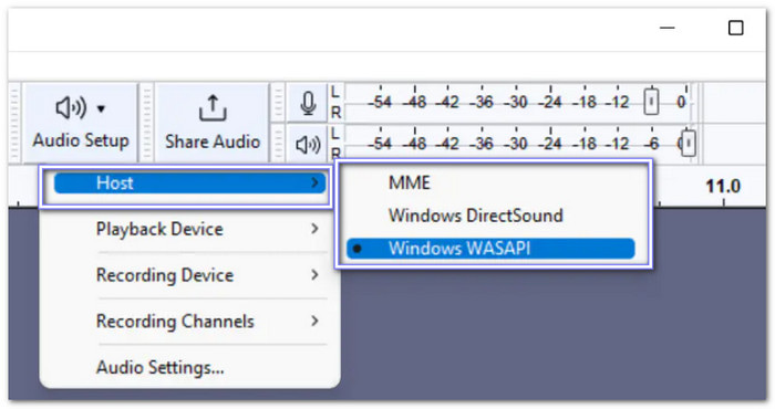 Check Audio Host Settings