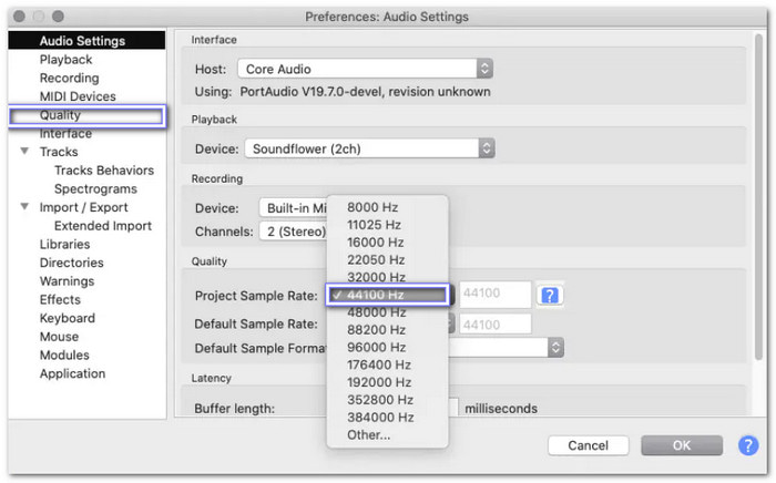 Fine Tune The Sample Rate