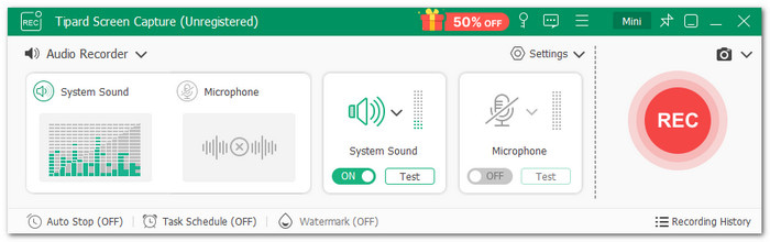Tipard Screen Capture Best Audacity Alternative to Record Audio Easily