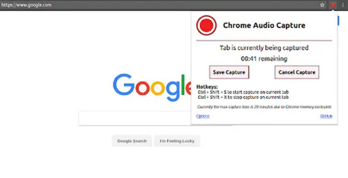 Chrome Audio Capture
