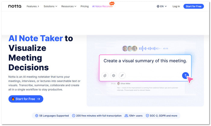 Nota Top Chrome Audio Capture Tool