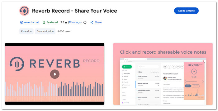 Reverb Record Top Chrome Audio Capture Tool