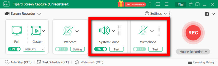 System Sound and Microphone