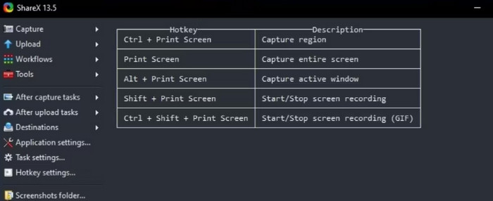 Sharex Free Screen Recorders No Time Limit