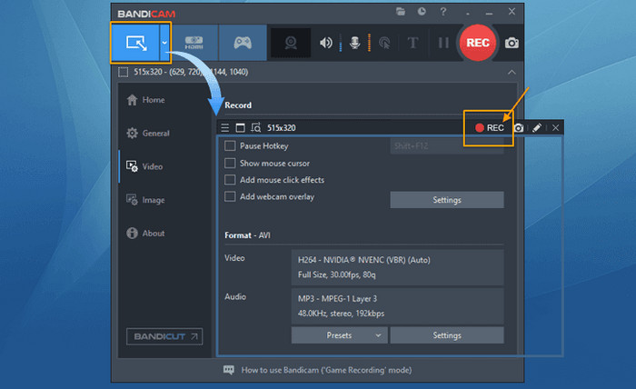 Click Rec Button