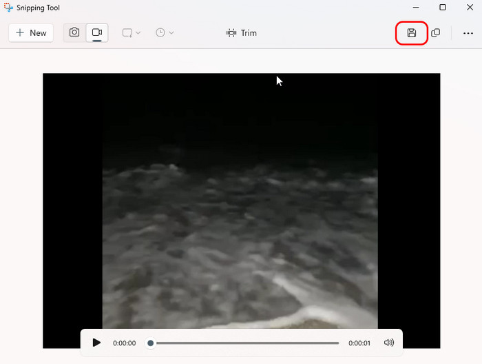Save Button Snipping Tool