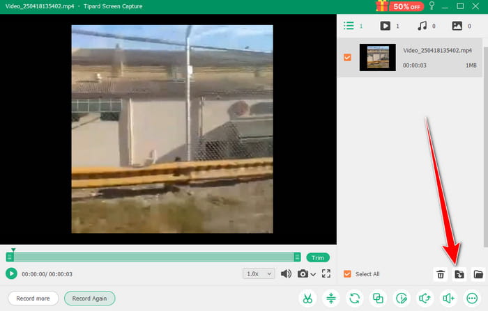 Save Recorded Video Tipard