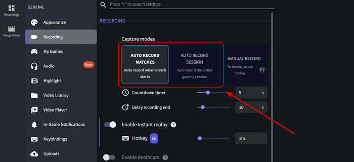Auto Recording Modes