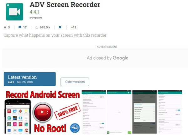 ADV Screen Recorder Introductie