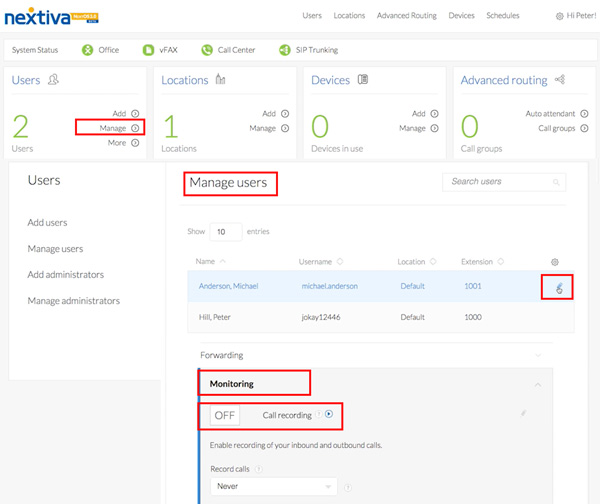 Nextiva Çağrı Kayıt Uygulaması