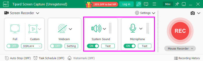 System Sound and Microphone
