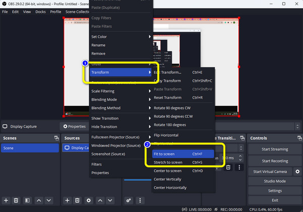 Transformer Fit to Screen