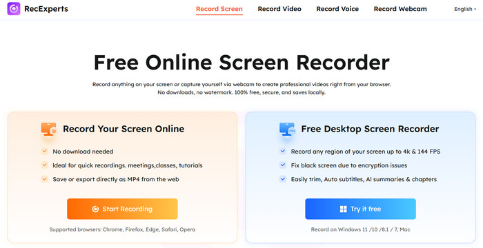 EaseUS Free Online Screen Recorder