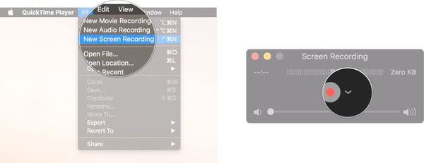 QuickTime Player - Ta opp FaceTime Video på Mac