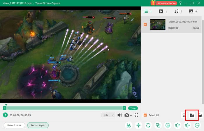 Export Recorded Gameplay Tipard