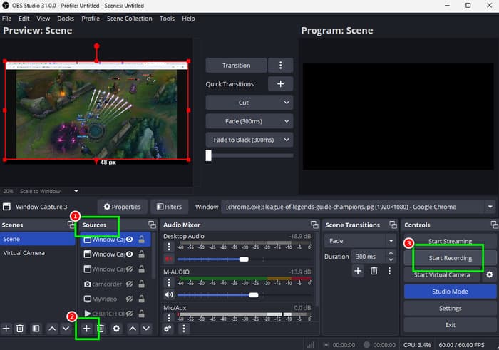 Record LOL Gameplay OBS