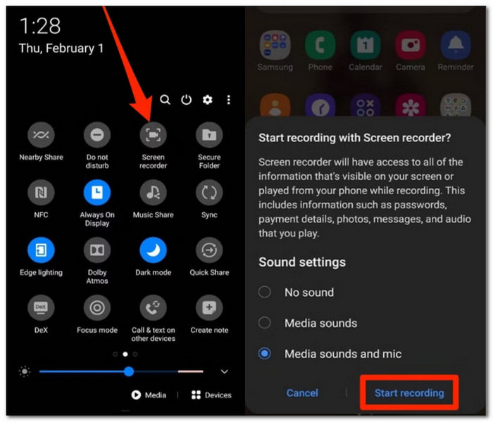 Android Start Recording