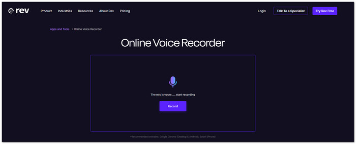Rev Online Voice Recorder