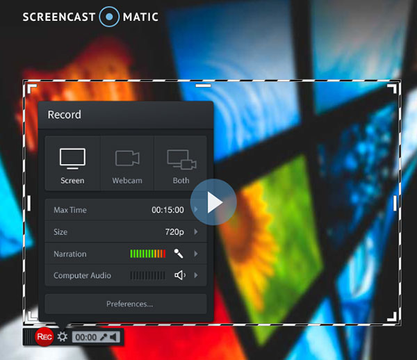 Захватите экран Mac через Screencast-O-Matic