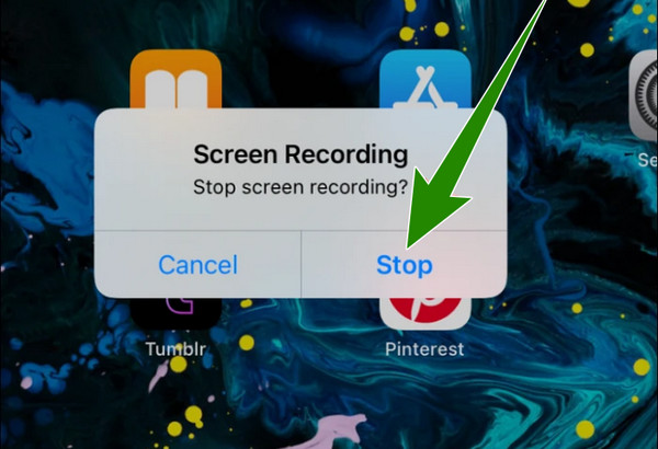iPad Arrêter l'enregistrement