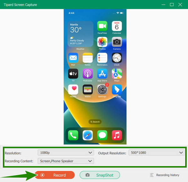 Tipard Record iPhone Screen