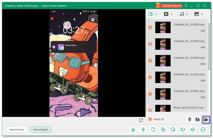 See All Your Recorded Videos And Screenshots