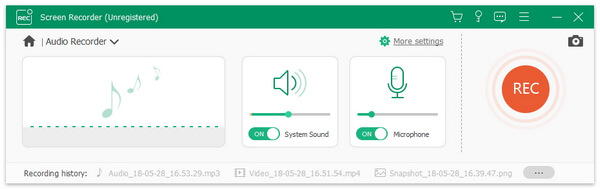 Registra audio
