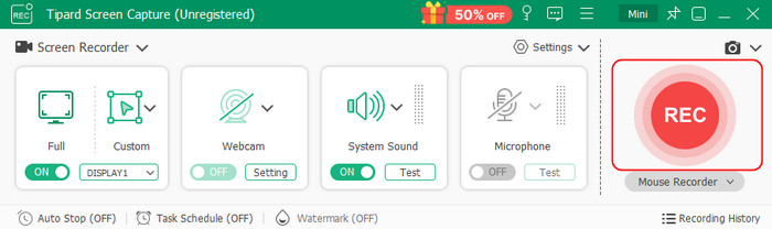 Click Rec Button