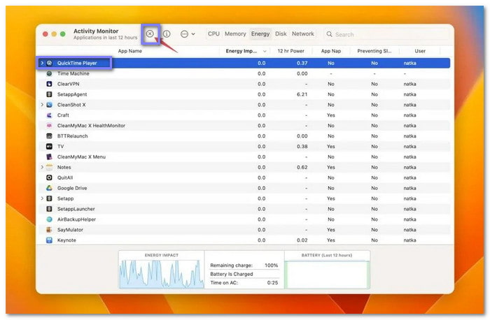 Using The Activity Monitor