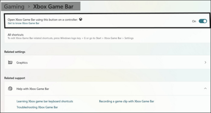 Gaming Xbox Game Bar