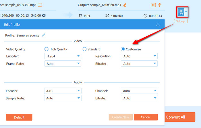 Choose Format Edit Export