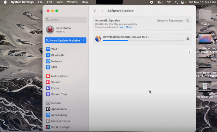Software Update on Mac