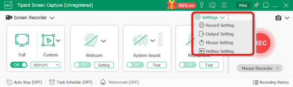 Settings Options