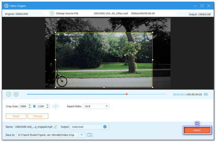 Begin Cropping And Changing Aspect Ratio
