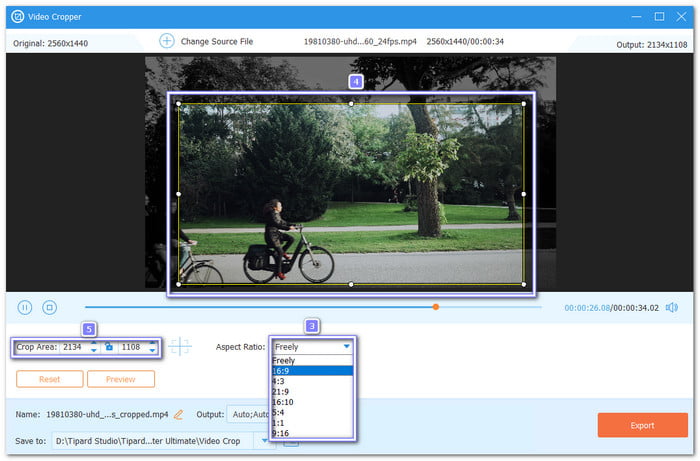 Crop And Change Video Aspect Ratio