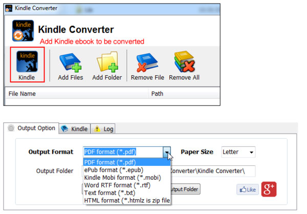 convertisseur de Kindle