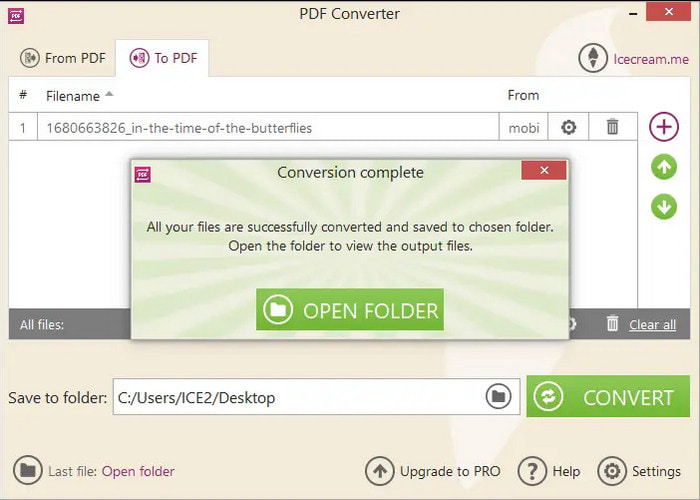 Convert Button Icecream