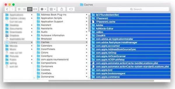 Slett midlertidige Internett-filer på Mac