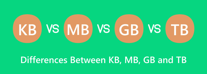 Ero KB:n, MB:n, GB:n ja TB:n välillä