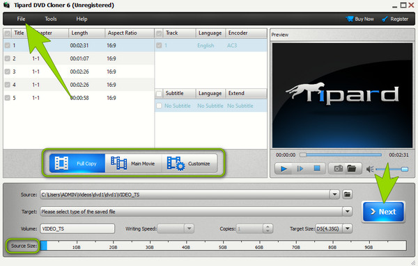 Cloner DVD Ajouter un DVD