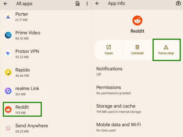 Reddit Force Stop
