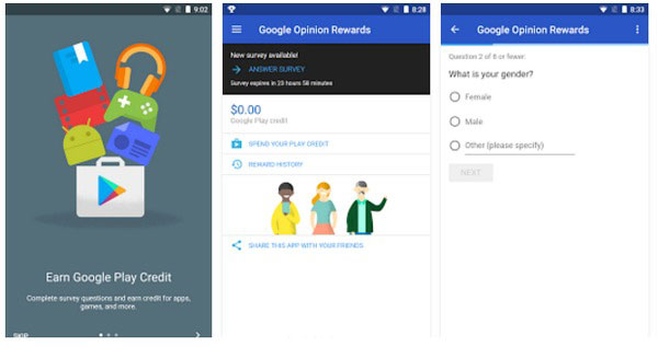 Googlen mielipiteen palkkiot APP