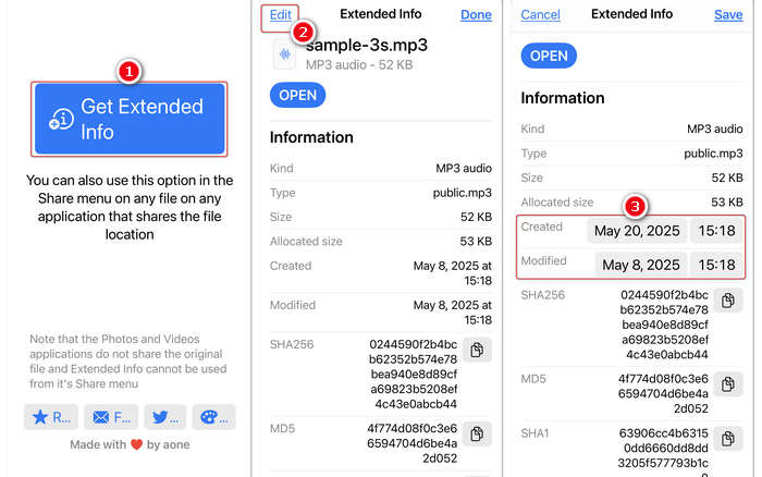 Change File Data on iPhone Android