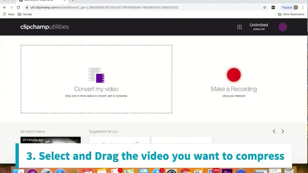 Clipchamp komprimera video