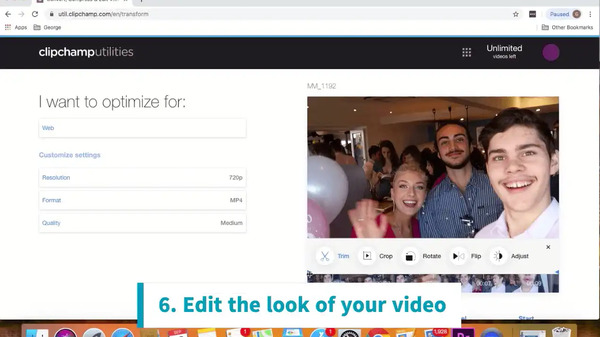 Clipchamp optimise la vidéo