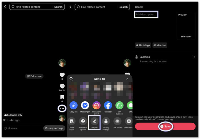 Edit Add TikTok Caption