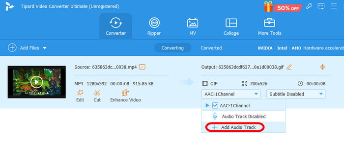Add Audio Track