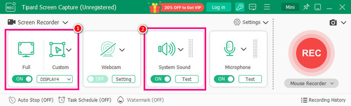 Full or Custom Recording