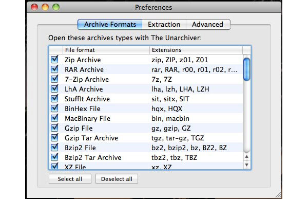 Extract RAR files on Mac OS