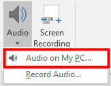 Powerpoint Insert Audio